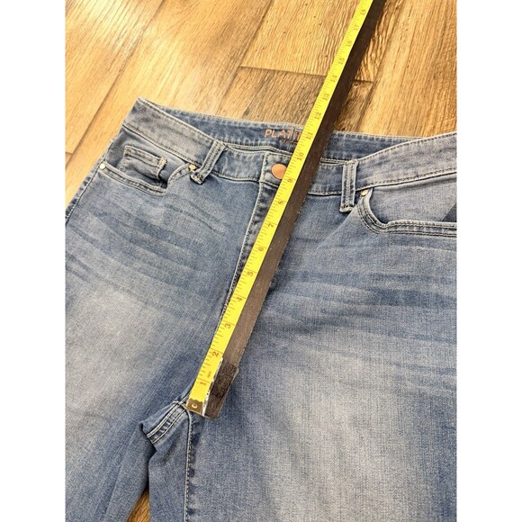 Chico's Platinum Jeans Women's 0.5 Short US-6 Blue Mid-Rise Slim Leg 30" Inseam - Picture 7 of 14